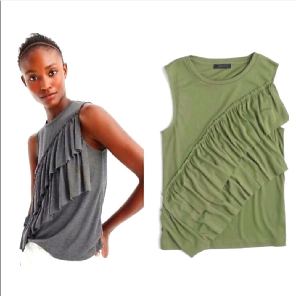 NWT J CREW Ruffle Tank Top